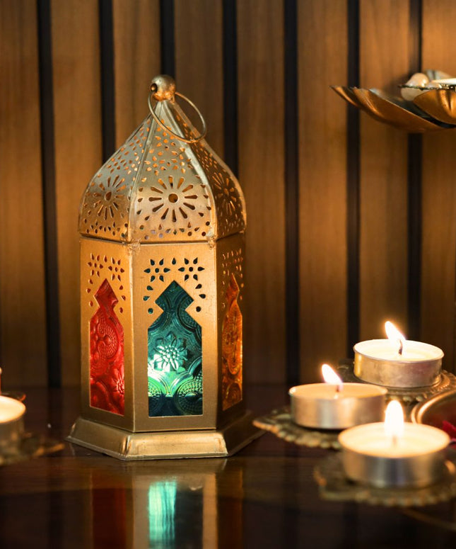 Dhenu Lantern with Tealight Holders