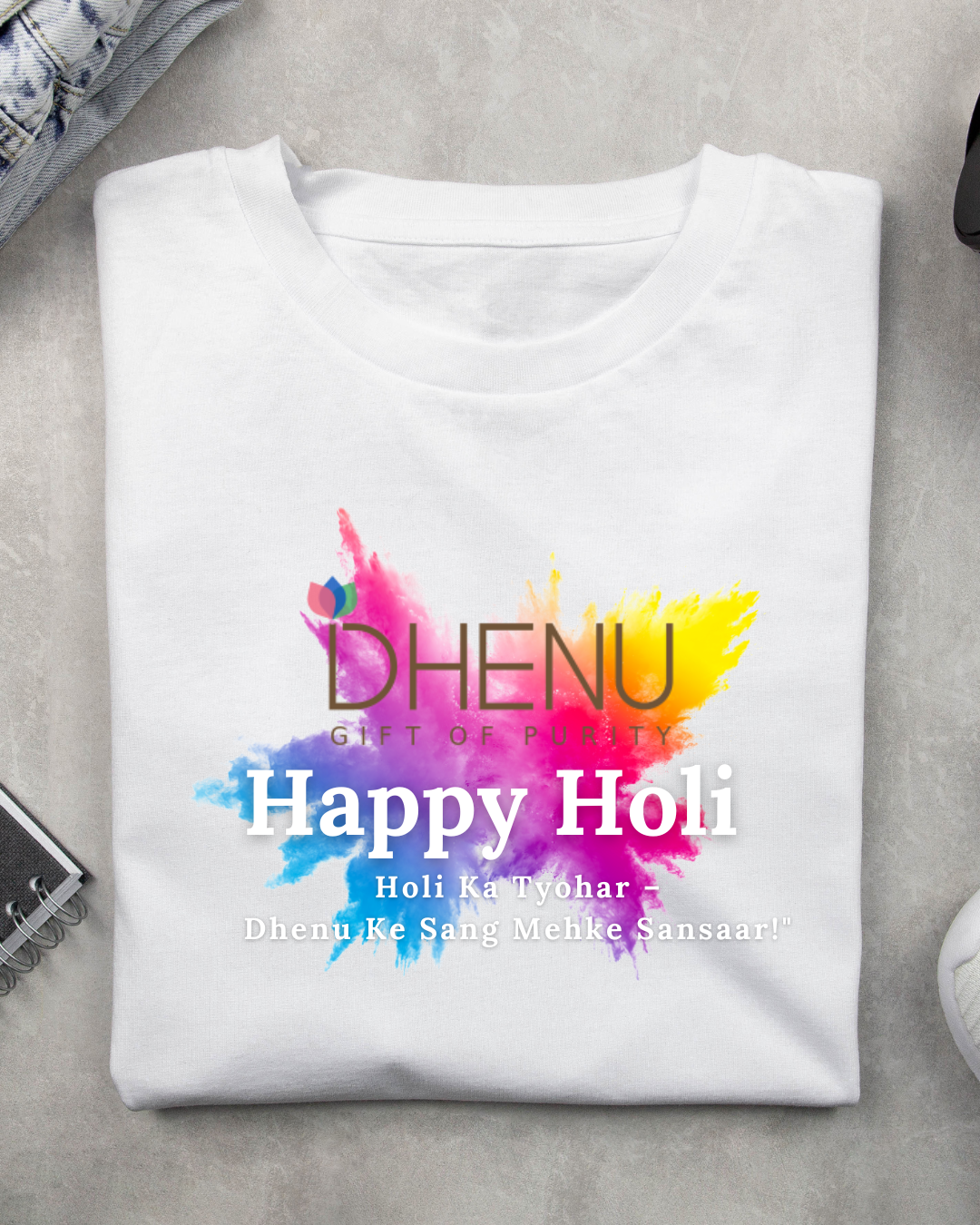 Holi T-Shirt – Celebrate with Colors & Purity