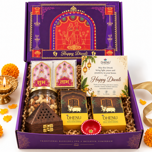 Divine blessing diwali box purple