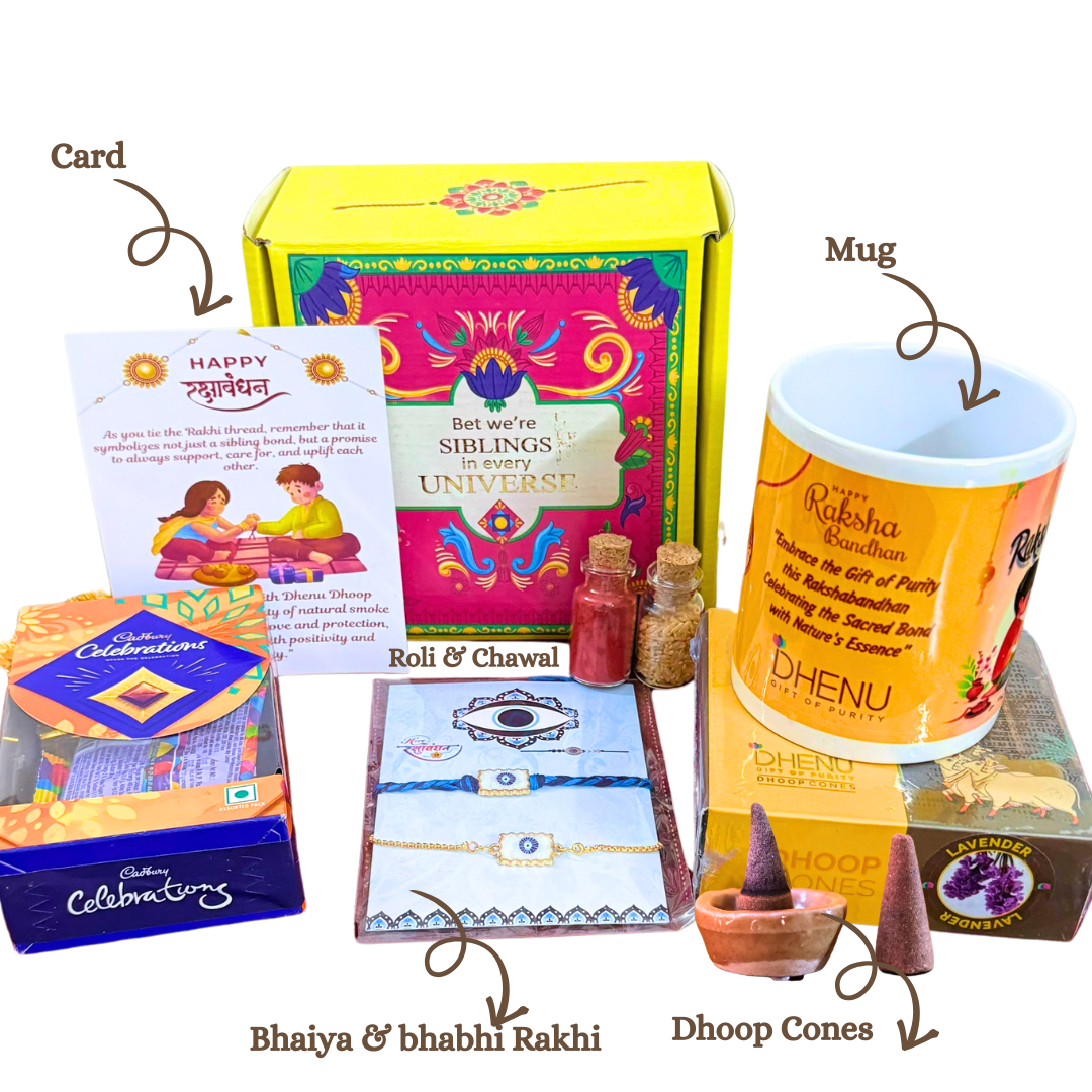 Premium Bhaiya-Bhabhi Evil Eye Rakhi Hamper