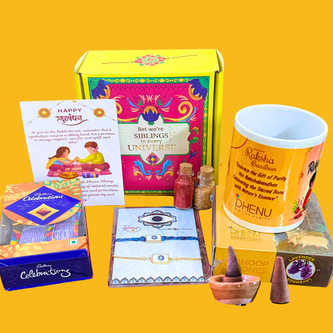 Premium Bhaiya-Bhabhi Evil Eye Rakhi Hamper